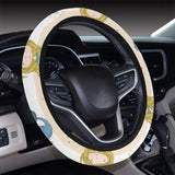 Cute hand drawn mermaid Car Steering Wheel Cover