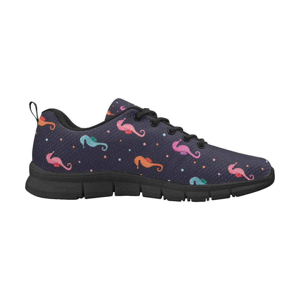Watercolor colorful seahorse pattern Men's Sneaker Shoes