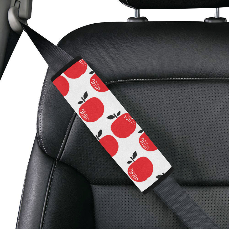 red apples white background Car Seat Belt Cover