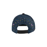 space pattern with planets, comets, constellations All Over Print Snapback Cap