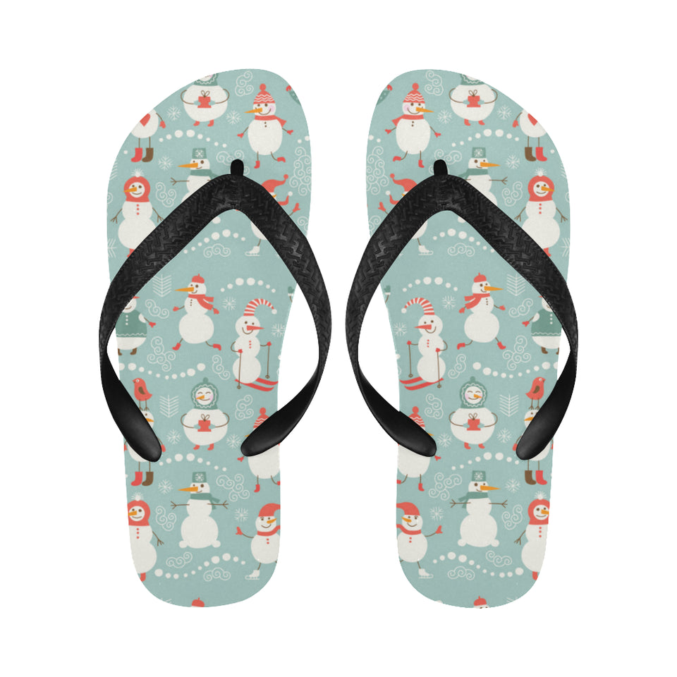 Cute snowman pattern Unisex Flip Flops