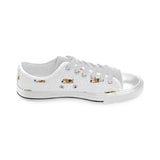 Cute beagle dog sleeping pattern Men's Low Top Shoes White