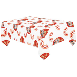 Daruma japanese wooden doll design pattern Tablecloth