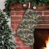 Dark Green camouflage pattern Christmas Stocking