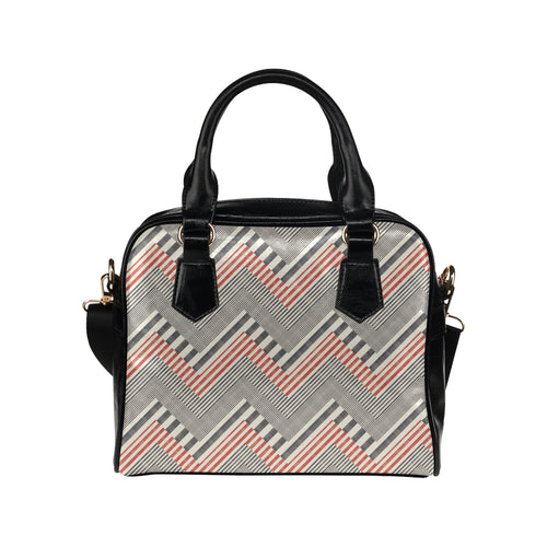 zigzag chevron striped pattern Shoulder Handbag