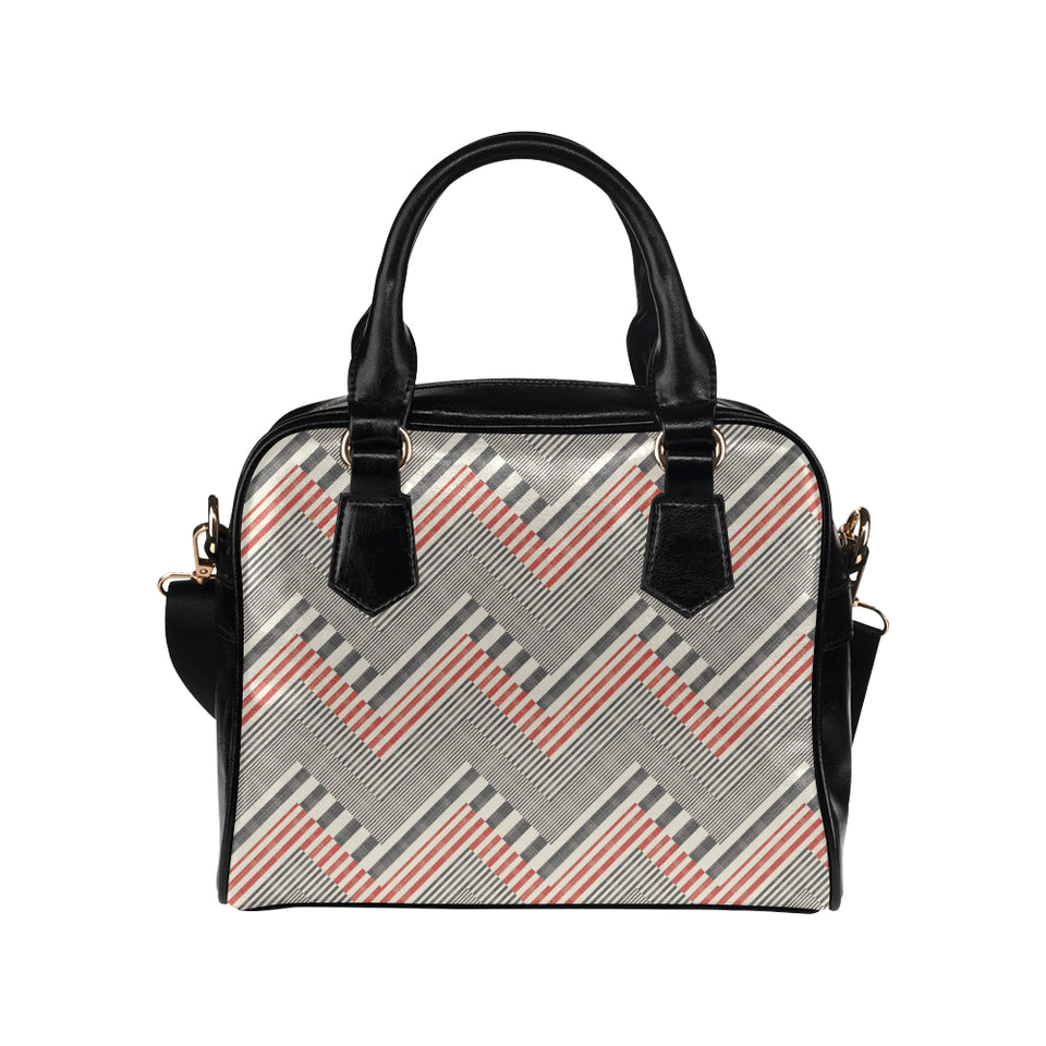 zigzag chevron striped pattern Shoulder Handbag