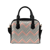 zigzag chevron striped pattern Shoulder Handbag