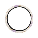 Cakes pies tarts muffins and eclairs purple bluebe Car Steering Wheel Cover