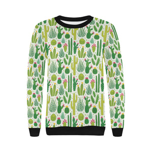 Cactus pattern copy Women's Crew Neck Sweatshirt