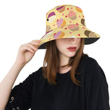 cake cupcake heart cherry pattern Unisex Bucket Hat