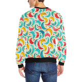 Colorful moon pattern Men's Crew Neck Sweatshirt