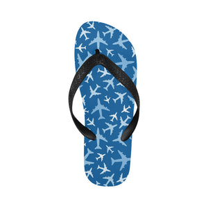 Airplane pattern in the sky Unisex Flip Flops