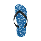 Airplane pattern in the sky Unisex Flip Flops