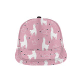 Llama Alpaca pink background All Over Print Snapback Cap