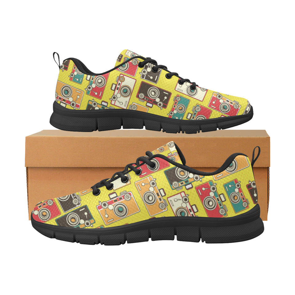 Camera Pattern Print Design 02 Women's Sneaker Shoes