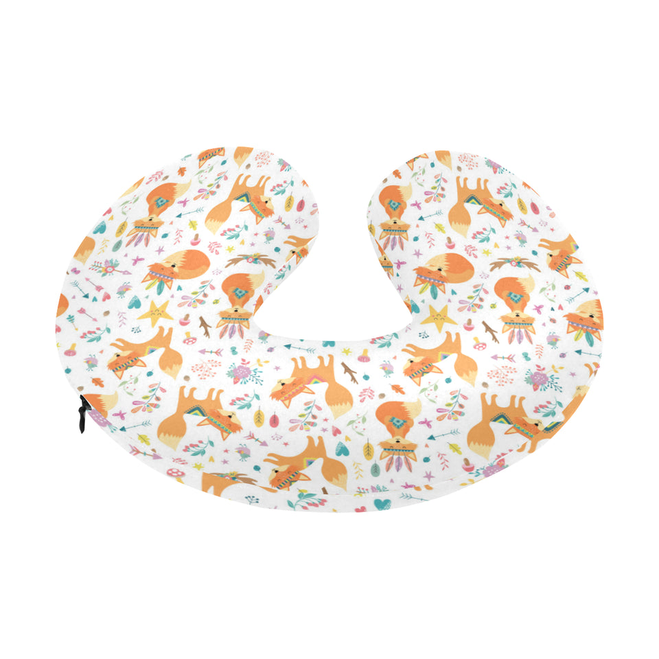 cute tribal fox pattern U-Shaped Travel Neck Pillow