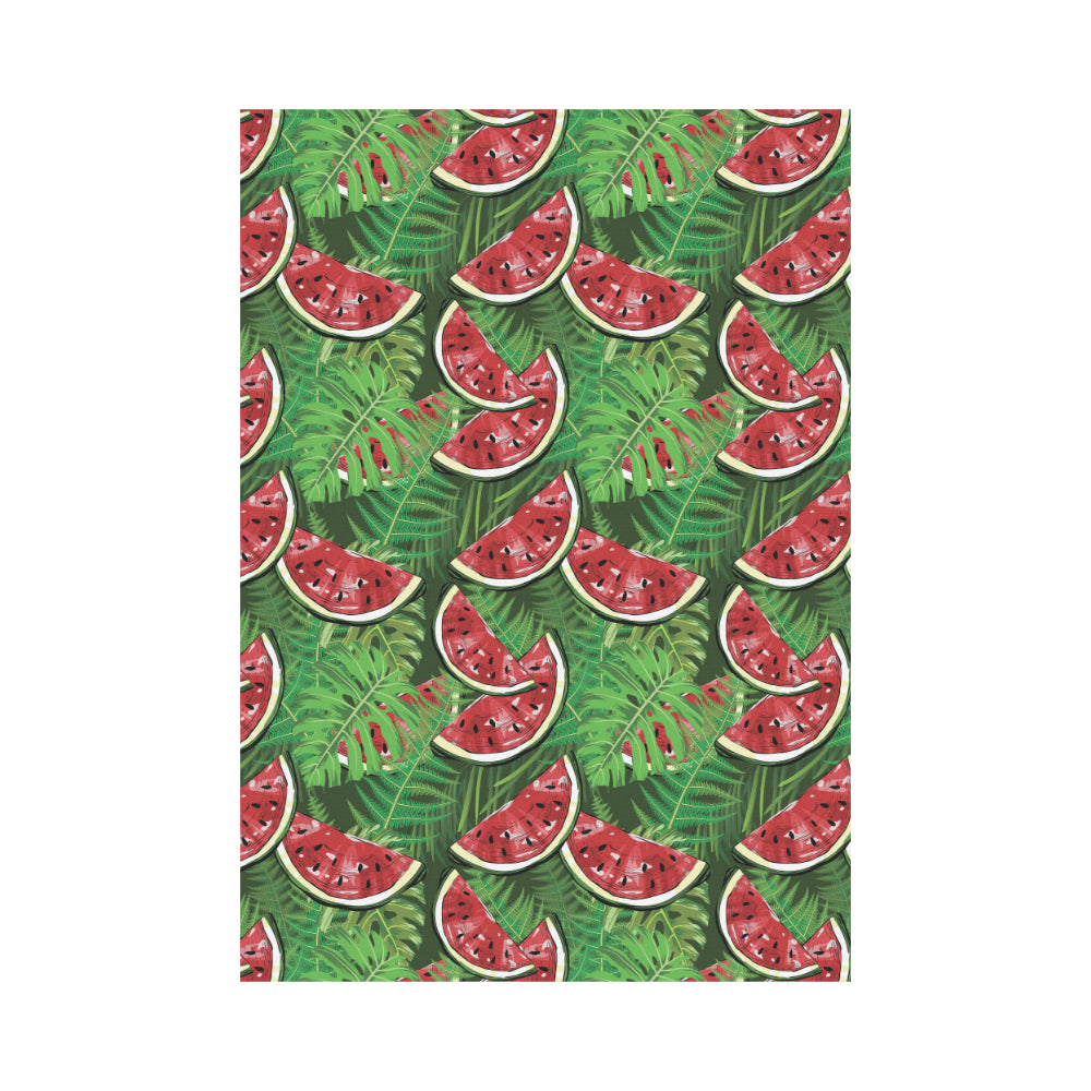 Watermelons tropical palm leaves pattern backgroun House Flag Garden Flag