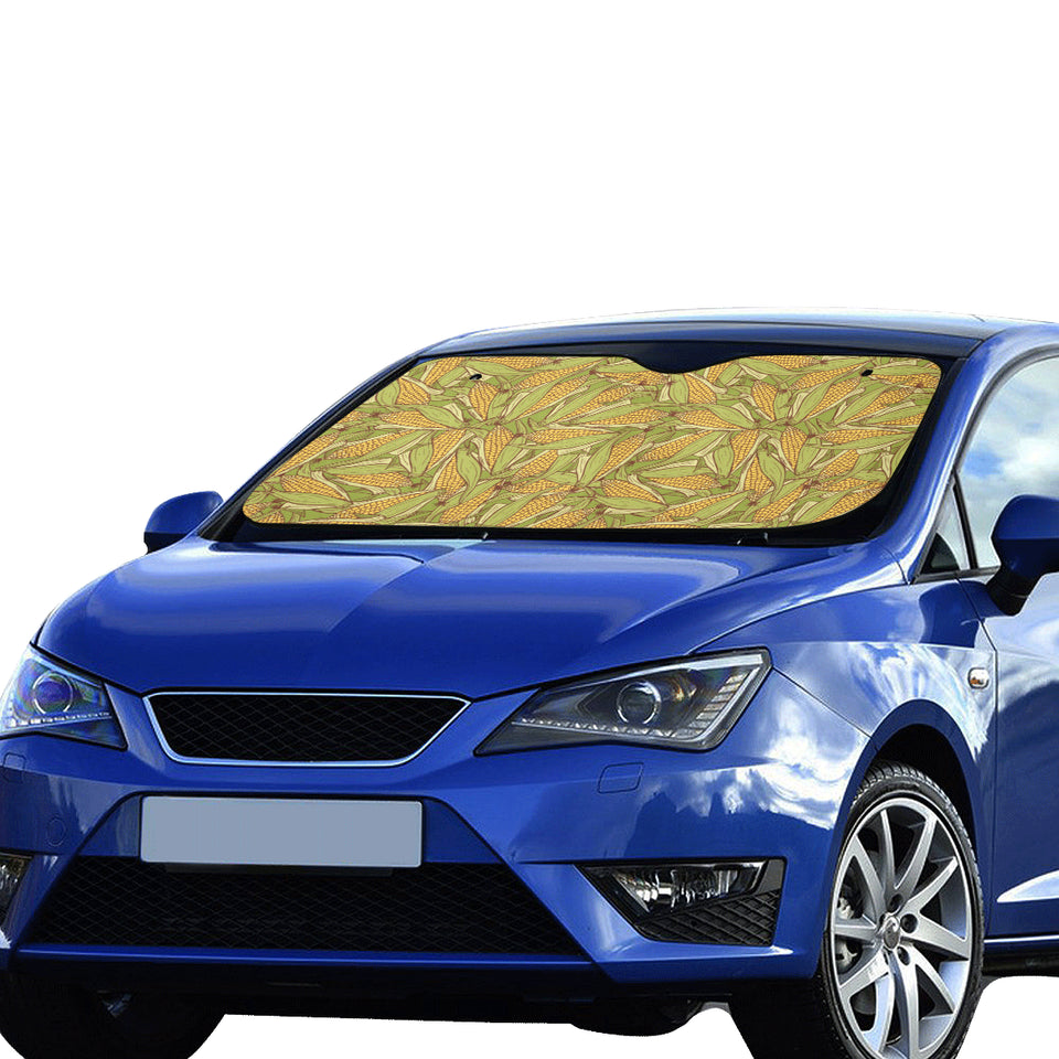 Corn Pattern Print Design 01 Car Sun Shade