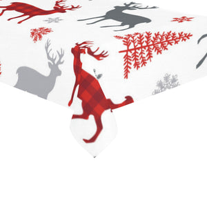 Deer tree snowflakes chrismas pattern Tablecloth