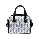 Seahorse pattern background Shoulder Handbag