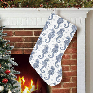 Seahorse pattern background Christmas Stocking