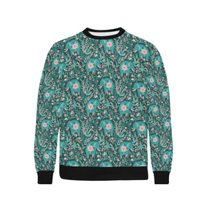 Elephants jungle pattern Men's Crew Neck Sweatshirt