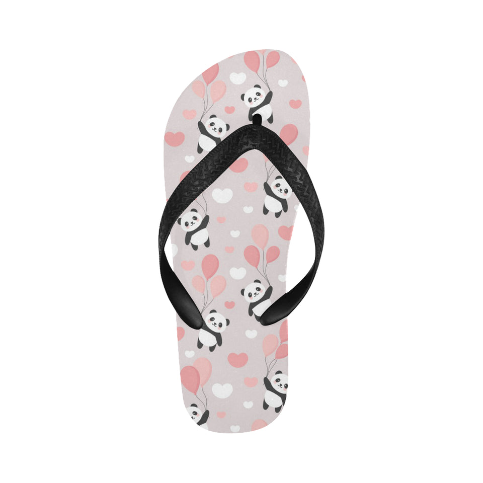 Cute panda ballon heart pattern Unisex Flip Flops