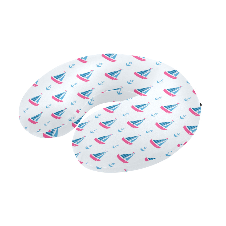 Sailboat anchor pattern U-Shaped Travel Neck Pillow