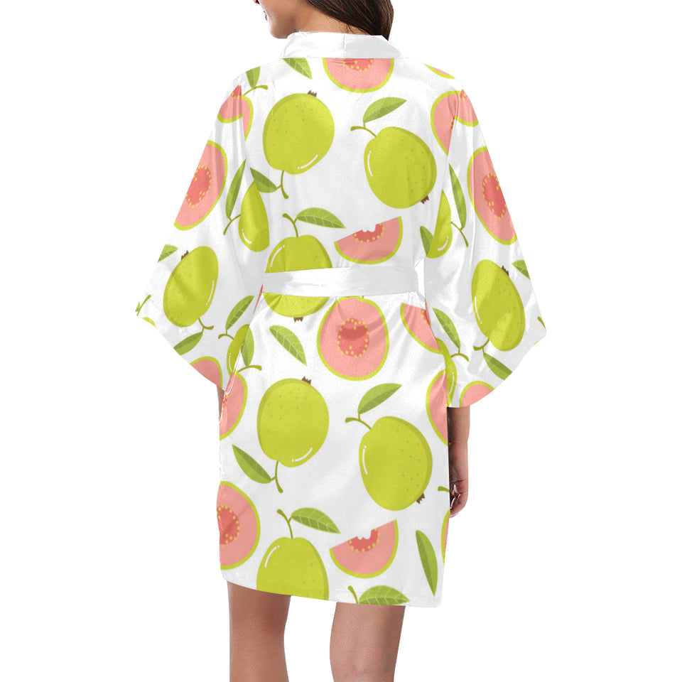 Guava pattern Women's Short Kimono Robe