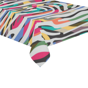 Colorful zebra skin pattern Tablecloth