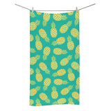 Pineapples pattern green background Bath Towel
