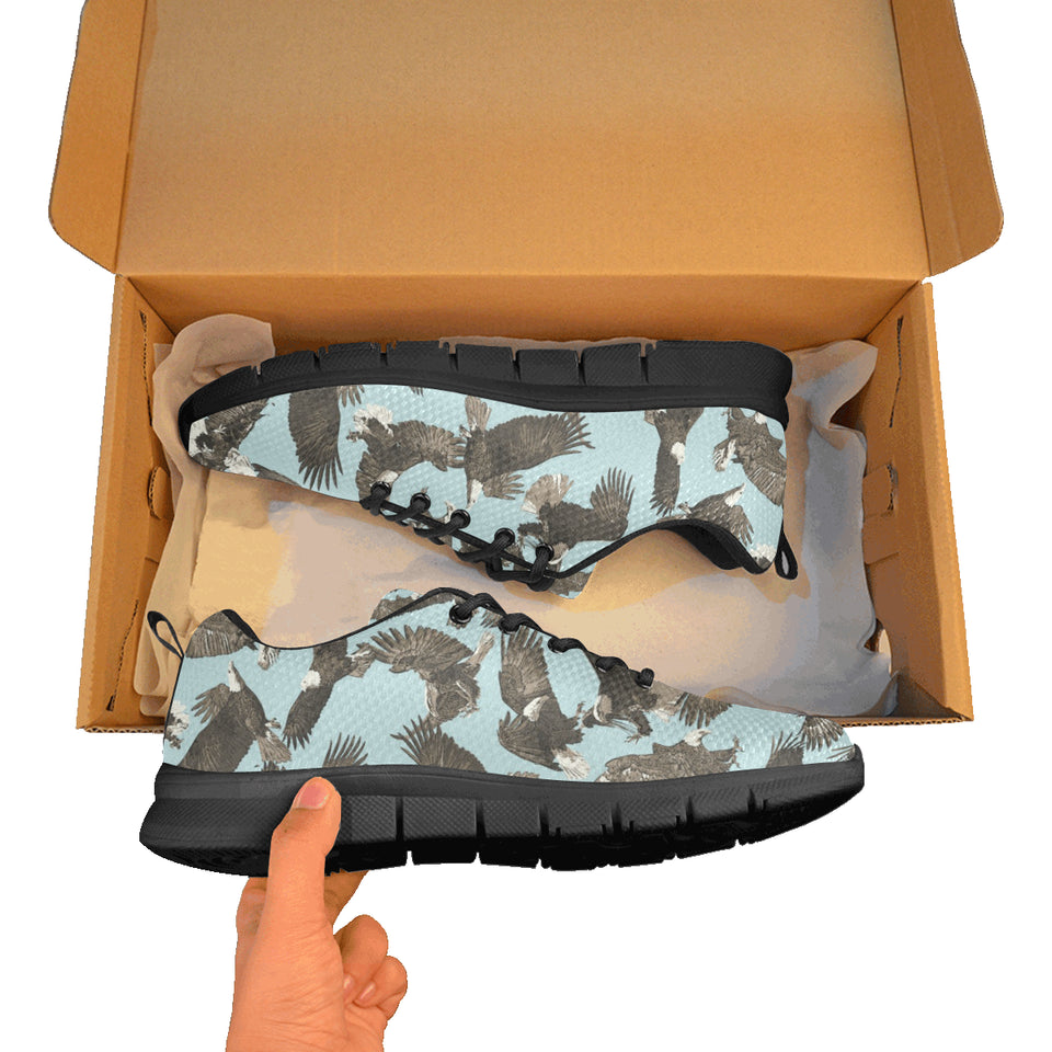 Eagle Pattern Print Design 01 Men's Breathable Sneakers ( Model 055)
