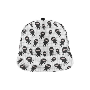 Ninja pattern plaid background All Over Print Snapback Cap