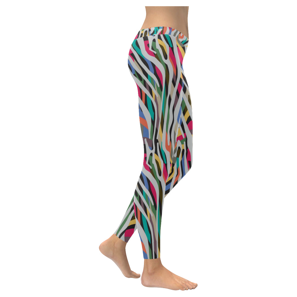 Colorful zebra skin pattern Women's Legging Fulfilled In US