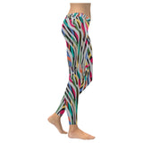 Colorful zebra skin pattern Women's Legging Fulfilled In US