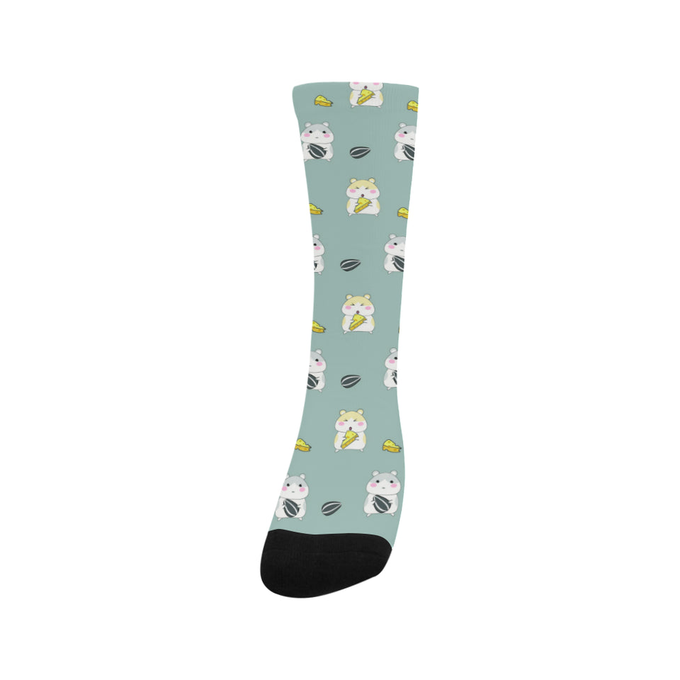 Cute hamster cheese pattern Crew Socks