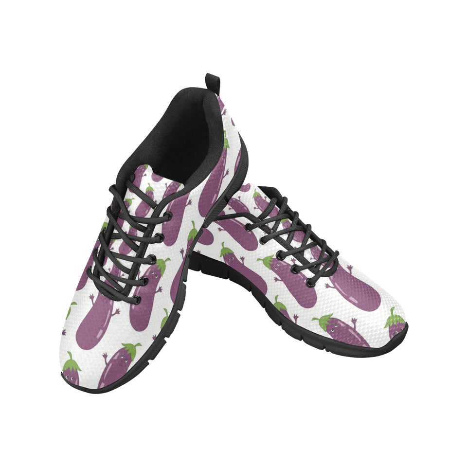 Eggplant Pattern Print Design 01 Men's Breathable Sneakers ( Model 055)