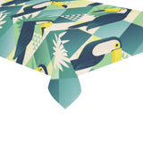 Toucan tropical leaves design pattern Tablecloth