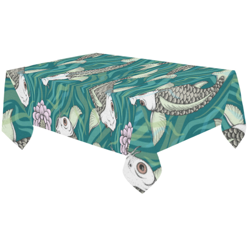Koi Fish Carp Fish lotus pattern Tablecloth