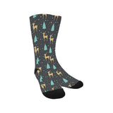 Deers star tree pattern Crew Socks