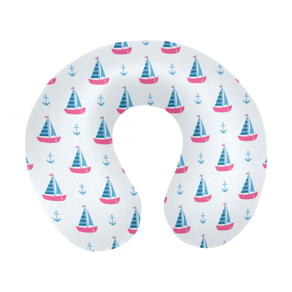 Sailboat anchor pattern U-Shaped Travel Neck Pillow