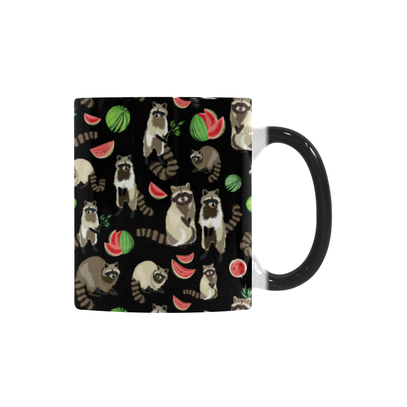 Raccoon watermelon pattern Morphing Mug Heat Changing Mug