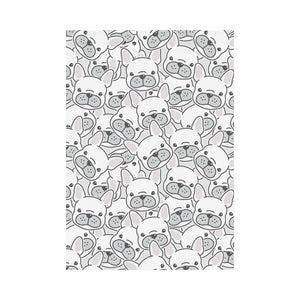 Cute french bulldog head pattern House Flag Garden Flag