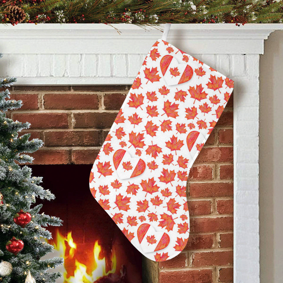 Canada Pattern Print Design 02 Christmas Stocking