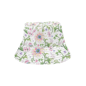 Beautiful pink lotus waterlily leaves pattern Unisex Bucket Hat