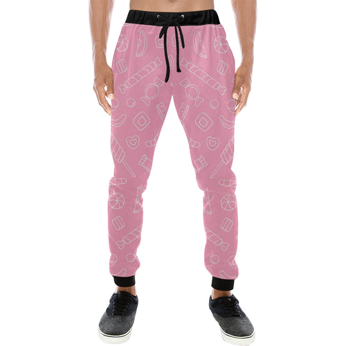 Sweet candy pink background Unisex Casual Sweatpants