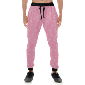 Sweet candy pink background Unisex Casual Sweatpants