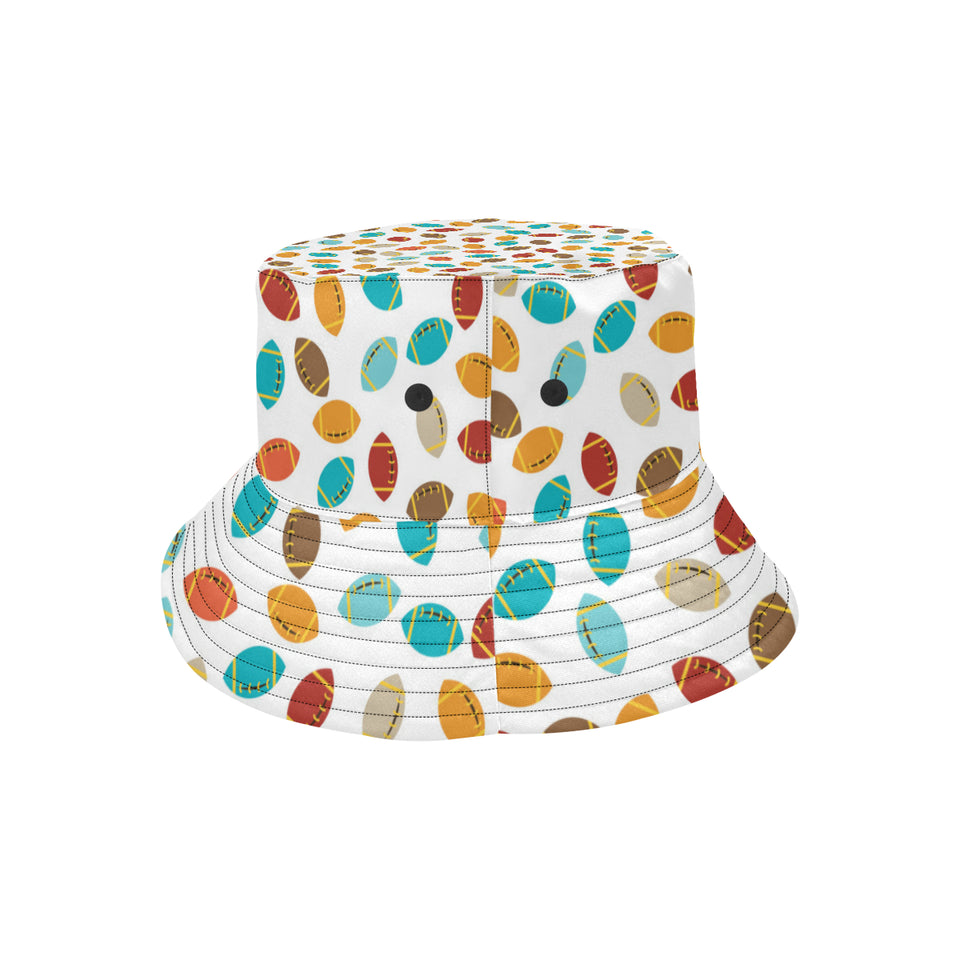 Colorful american football ball pattern Unisex Bucket Hat