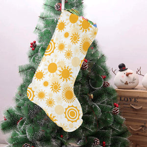 Sun design pattern Christmas Stocking