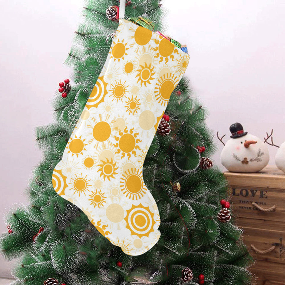 Sun design pattern Christmas Stocking